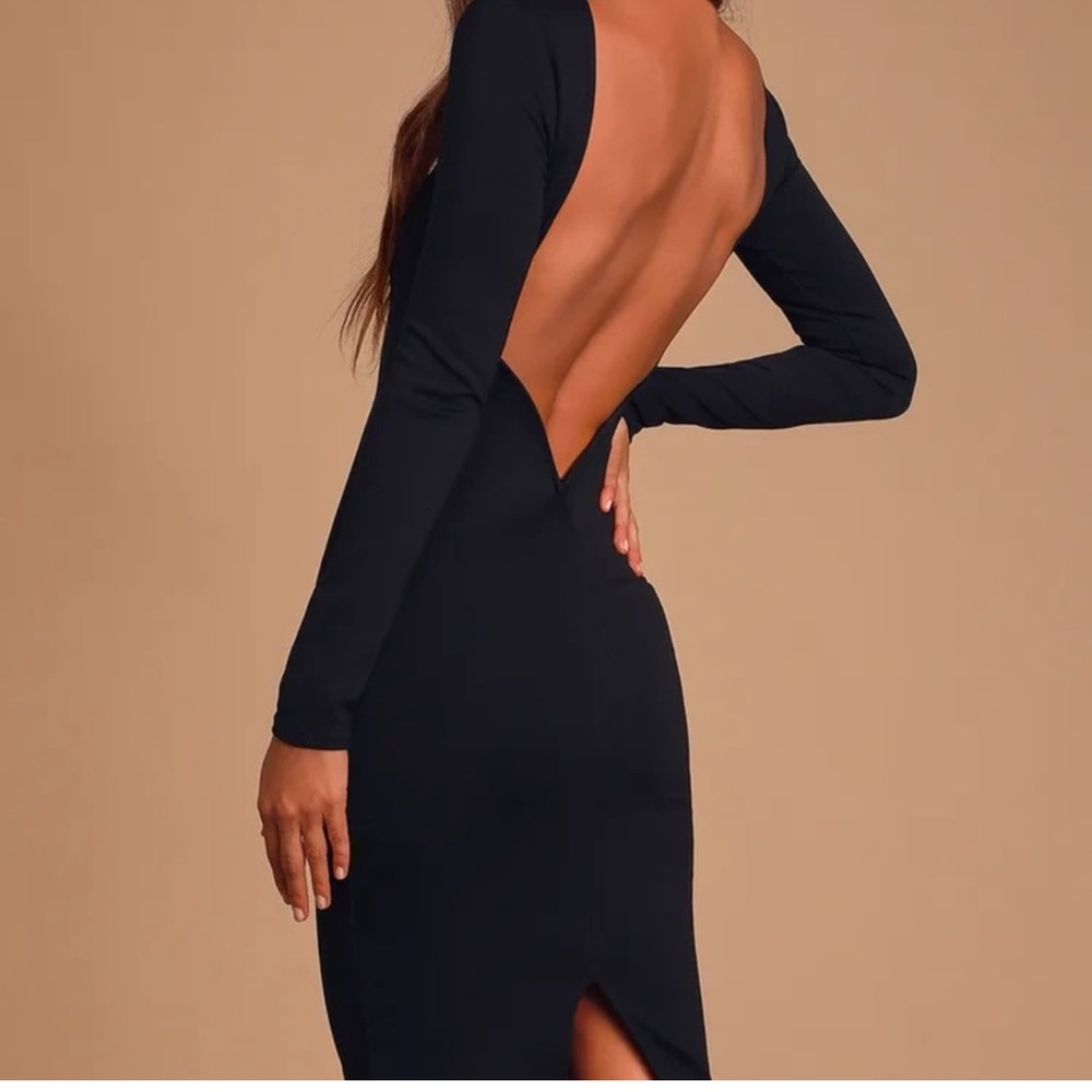 NWT lulus va va voom backless bodycon midi